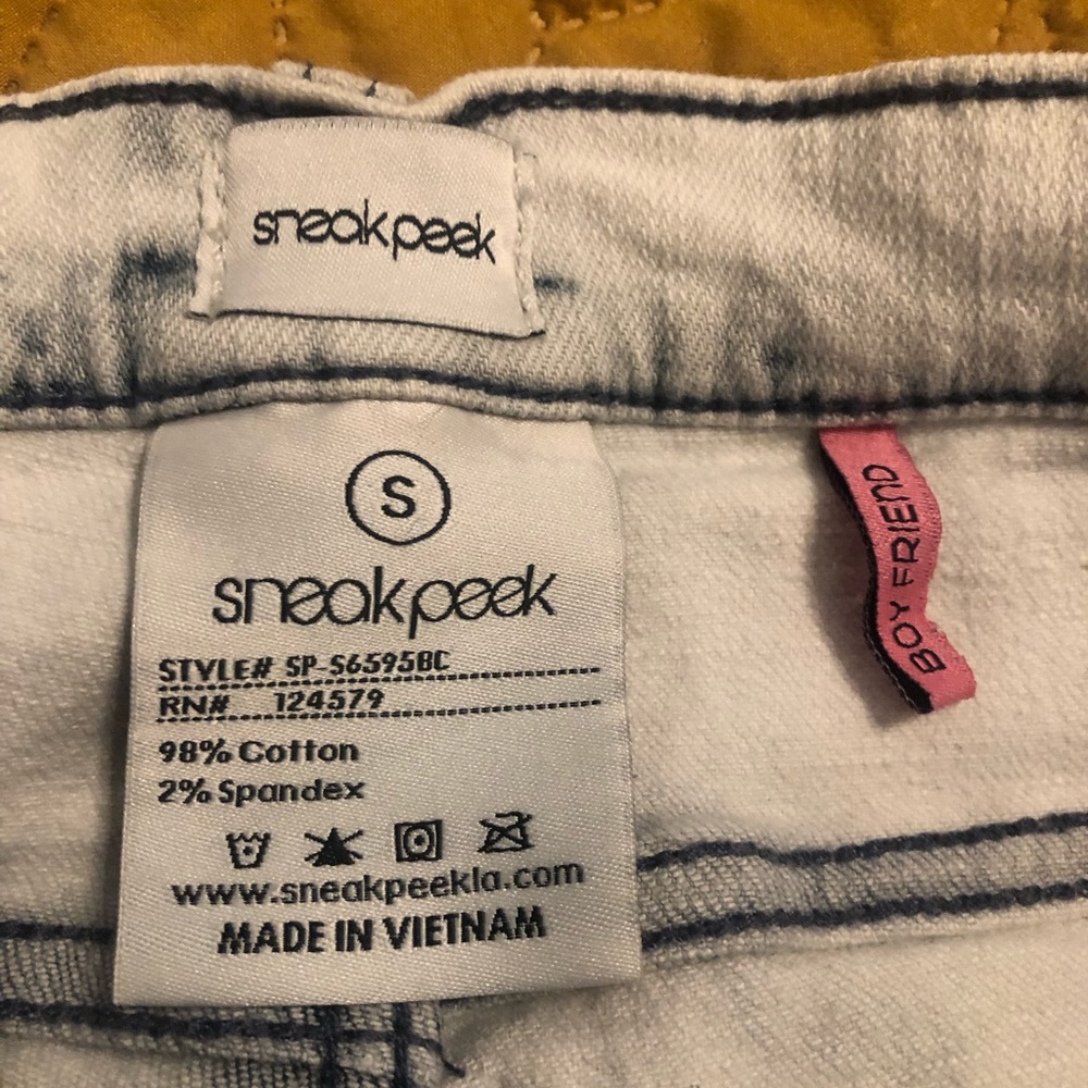 Sneak peek boyfriend shorts